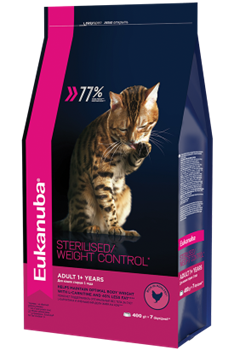 Eukanuba  Adult Dry Cat Food For Sterilised Cats Weight Control Chicken - фото 14492