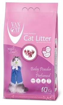 VAN CAT Комкующийся наполнитель без пыли с ароматом Детской присыпки, пакет (Baby Powder) - фото 14998