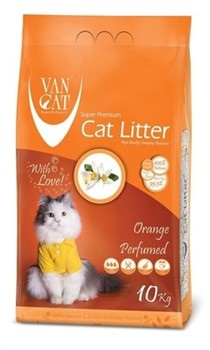 VAN CAT Комкующийся наполнитель без пыли с ароматом Апельсина, пакет (Orange) - фото 15002