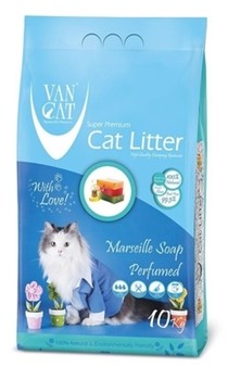 VAN CAT Комкующийся наполнитель без пыли с ароматом Марсельского мыла, пакет (Marsilla Soap) - фото 15007