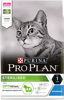 PRO PLAN® Sterilised для стерилизованных кошек С КРОЛИКОМ - фото 15168