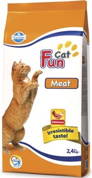 FARMINA FUN CAT Сухой корм для взрослых кошек мясной Meat - фото 15804