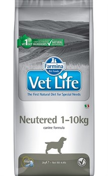 FARMINA Vet Life Dog Neutered 1-10 кг для стерилизованных собак весом до 10 кг - фото 16029