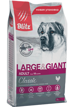 BLITZ ADULT LARGE&GIANT BREEDS/корм для собак крупных пород - фото 21788