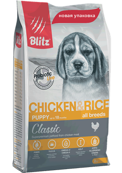 BLITZ PUPPI Chicken &Rice корм для щенков - фото 21796