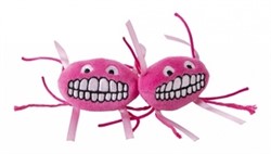 Rogz Плюшевая игрушка для кошек Flossy Grinz с кошачьей мятой, розовая - фото 23361