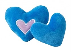 Rogz Игрушка для кошек: плюшевые сердечки с кошачьей мятой, синие - фото 23371