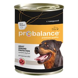 Probalance Adult Immuno Protection Корм консервированный для собак с говядиной, 850 гр - фото 24849