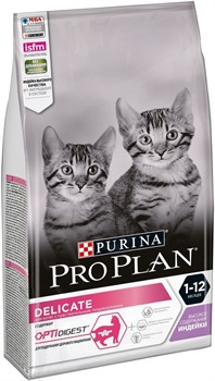 PRO PLAN® Junior Delicate для котят с чувствительным пищеварением С ИНДЕЙКОЙ - фото 26432