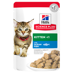 Hills Kitten - Хиллс пауч кусочки в соусе для котят с рыбой - фото 28720