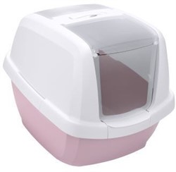 IMAC био-туалет для кошек MADDY 62х49,5х47,5h см, белый/нежно-розовый - фото 29871
