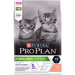 PRO PLAN STERILISED KITTEN для стерилизованных котят с лососем - фото 30655