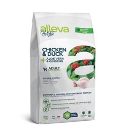 Alleva Holistic Adult Chicken & Duck Medium с курицей и уткой, алое вера и женьшенем для собак средних пород - фото 32170