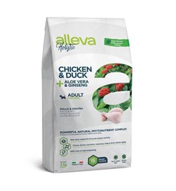 Alleva Holistic Adult Chicken & Duck Mini с курицей и уткой, алое вера и женьшенем для собак миниатюрных пород - фото 32173