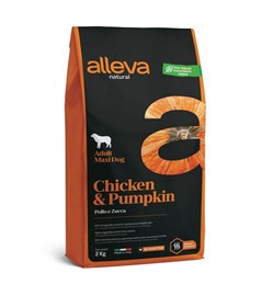 Alleva Natural Adult Chicken & Pumpkin Maxi сухой корм для взрослых собак с курицей и тыквой - фото 32184