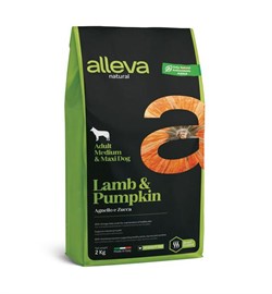 Alleva Natural Adult Lamb & Pumpkin Medium/maxi с ягненком и тыквой для собак средних и крупных пород - фото 32197