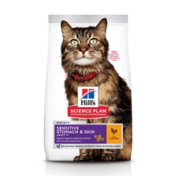 Hills SP Feline Adult Sensitive Stomach & Skin Chicken - Хиллс корм для кошек c чувствительным желудком и кожей - фото 35364