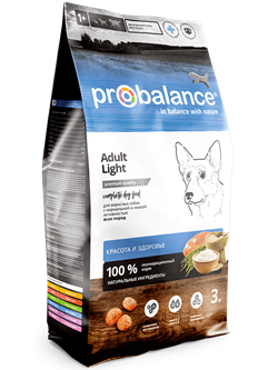 ProBalance Adult Light Корм сухой для взрослых собак всех пород - фото 35975