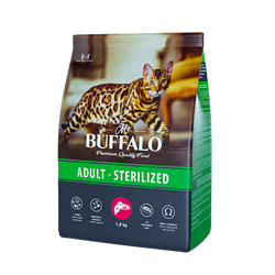 Сухой корм для кошек Mr.Buffalo STERILIZED, лосось - фото 37077