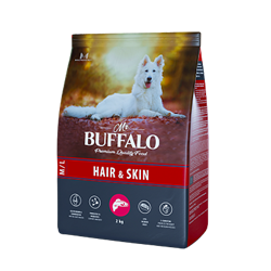 Сухой корм для собак средних и крупных пород Mr.Buffalo HAIR & SKIN CARE, лосось - фото 37088