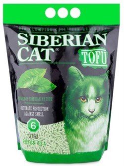 Сибирская кошка комкующийся наполнитель Тофу "Зеленый чай", 6л - фото 38593