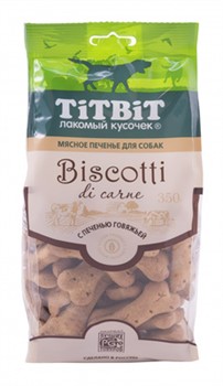 TiTBiT печенье Бискотти с говяжьей печенью для собак 350 гр - фото 39083