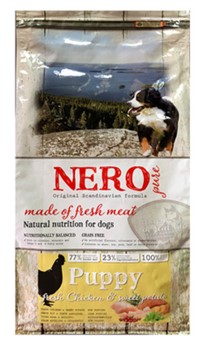 Nero Pure беззерновой корм для щенков со свежим мясом курицы, бататом и фруктами - фото 39191