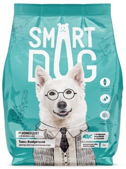 Smart Dog для взрослых собак крупных пород, три вида мяса с ягнёнком, лососем, индейкой - фото 40372