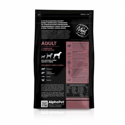 ALPHAPET SUPERPREMIUM сухой корм для взрослых собак крупных пород с говядиной и потрошками, - фото 41309