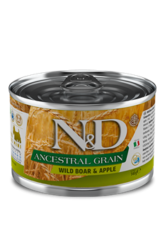 N&D DOG ANCESTRAL GRAIN BOAR & APPLE MINI (кабан с яблоком) - фото 42221
