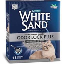 White Sand комкующийся наполнитель "С усиленной блокировкой запахов" с активированным углем, без запаха, коробка - фото 42418