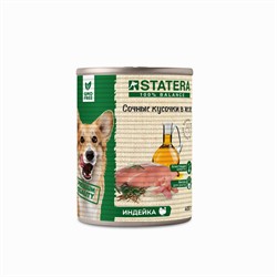 STATERA Влажный корм для собак - сочные кусочки в желе с индейкой - фото 42465