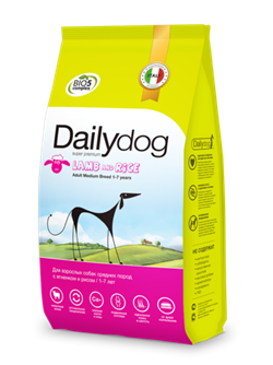 Dailydog ADULT MEDIUM BREED Lamb and Rice корм для взрослых собак средних пород с ягненком и рисом - фото 42471