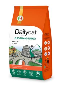Dailycat Casual line ADULT Chicken and Turkey - корм для взрослых кошек с курицей и индейкой - фото 42480