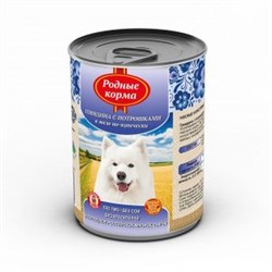 Консервы для собак «Родные Корма» говядина с потрошками в желе по-купечески - фото 42649
