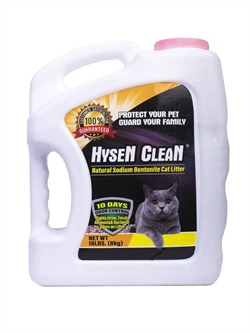 Ультравпитывающий натриевый бентонитовый наполнитель для кошачьего туалета HYSEN CLEAN Super Premium, 8кг - фото 43171