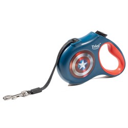 Поводок-рулетка для собак Marvel Капитан Америка S, 5м до 12кг, лента - фото 43997