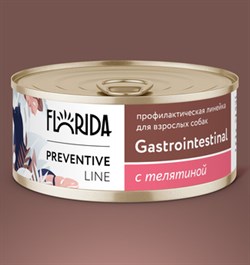 Florida Preventive Line консервы Gastrointestinal для собак "Поддержание здоровья пищеварительной системы" с телятиной - фото 45388