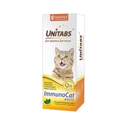 ЮНИТАБС Паста витаминно-минеральная ImmunoCat с Q10 для кошек, 120 мл - фото 45600