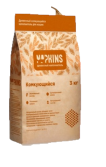 NAPKINS наполнитель древесный комкующийся наполнитель - фото 45687