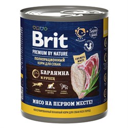 Brit консервы Premium by Nature с бараниной и рубцом для взрослых собак всех пород - фото 45766