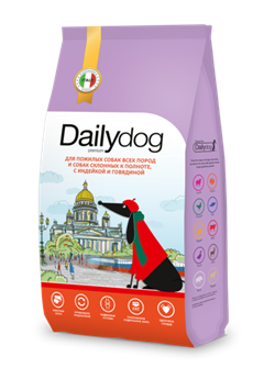 "Dailydog CASUAL LINE  для пожилых собак всех пород и собак склонных к полноте, с индейкой и говядиной - фото 45985