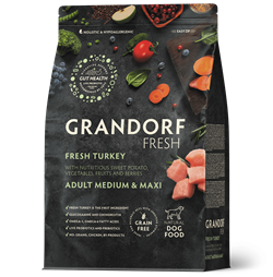 Grandorf  Fresh DOG Turkey MED&MAXI СВЕЖЕЕ МЯСО ИНДЕЙКИ С БАТАТОМ ДЛЯ СОБАК СРЕДНИХ И КРУПНЫХ ПОРОД - фото 46031