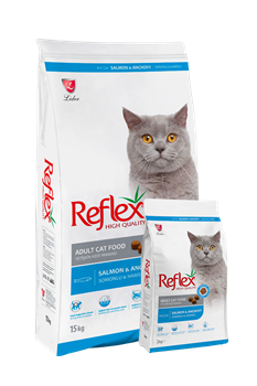 REFLEX ADULT CAT FOOD SALMON AND ANCHOVY СУХОЙ КОРМ ДЛЯ КОШЕК С ЛОСОСЕМ И АНЧОУСАМИ - фото 46097