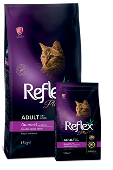 REFLEX PLUS ADULT CAT FOOD GOURMET MULTICOLOR СУХОЙ КОРМ ДЛЯ КОШЕК С ЦВЕТНЫМИ ГРАНУЛАМИ - фото 46137