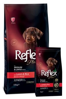 REFLEX PLUS MEDIUM LARGE BREED JUNIOR DOG FOOD LAMB AND RICE СУХОЙ КОРМ ДЛЯ ЩЕНКОВ СРЕДНИХ И КРУПНЫХ ПОРОД С ЯГНЕНКОМ И РИСОМ - фото 46143