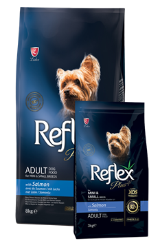 REFLEX PLUS MINI SMALL BREED ADULT DOG FOOD SALMON СУХОЙ КОРМ ДЛЯ СОБАК МЕЛКИХ ПОРОД С ЛОСОСЕМ - фото 46157