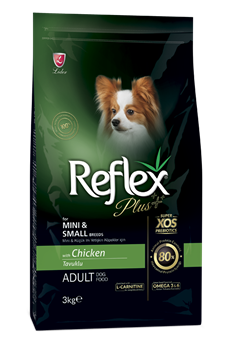 REFLEX PLUS MINI SMALL BREED ADULT DOG FOOD CHICKEN СУХОЙ КОРМ ДЛЯ СОБАК МЕЛКИХ ПОРОД С КУРИЦЕЙ - фото 46159