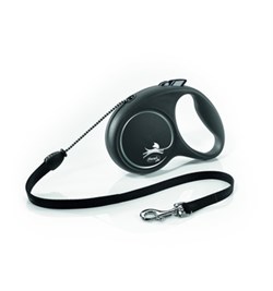FLEXI рулетка-трос для собак до 8кг, 3м,   (Black Design XS Cord 3 m) - фото 46306