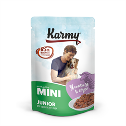 *KARMY Mini Junior Ягненок в соусе Консерв. корм для щенков мелких пород до 1 года 80г - фото 46634